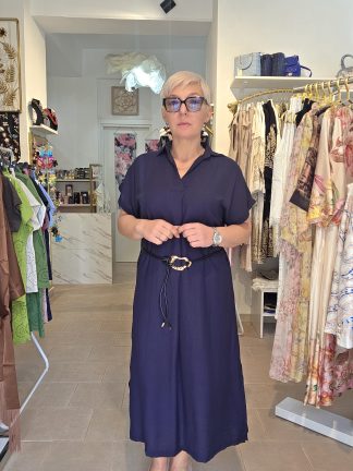 Abito in viscosa con cintura