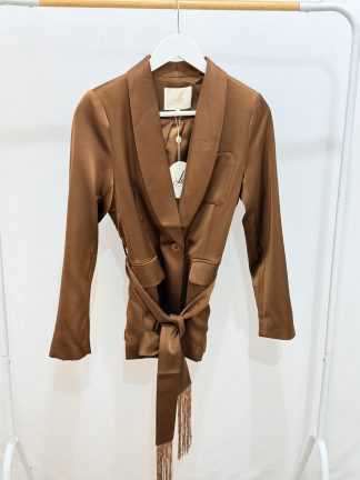 Giacca dritta satinata