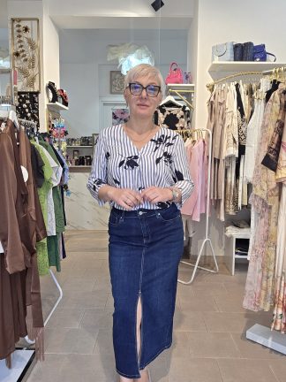 Gonna lunga in jeans