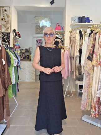 Top con motivo testurizzato