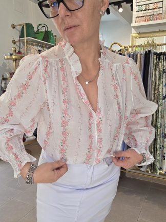 Casacca in voile a fiori