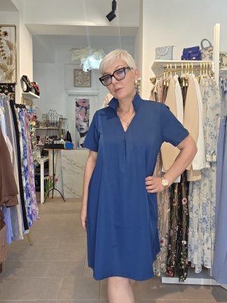 Abito dritto colletto camicia