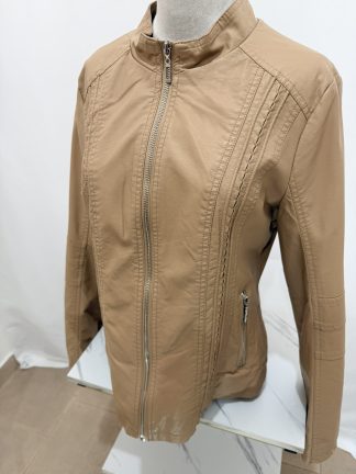 Giubbotto ecopelle con impunture