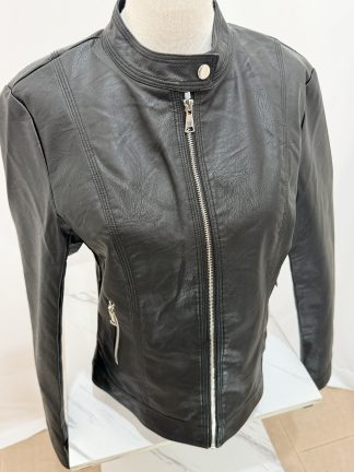 Giubbotto ecopelle con zip