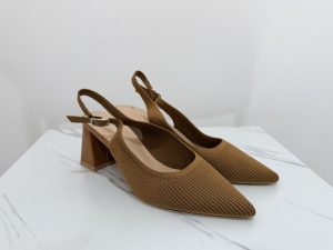 Slingback in tessuto