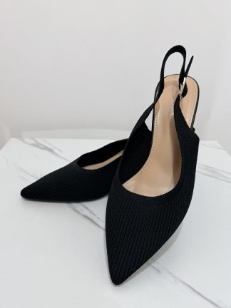 Slingback in tessuto