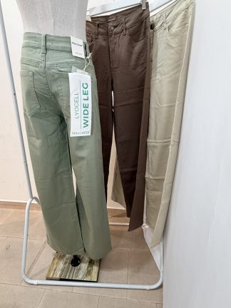 Jeans wide leg in lyocell